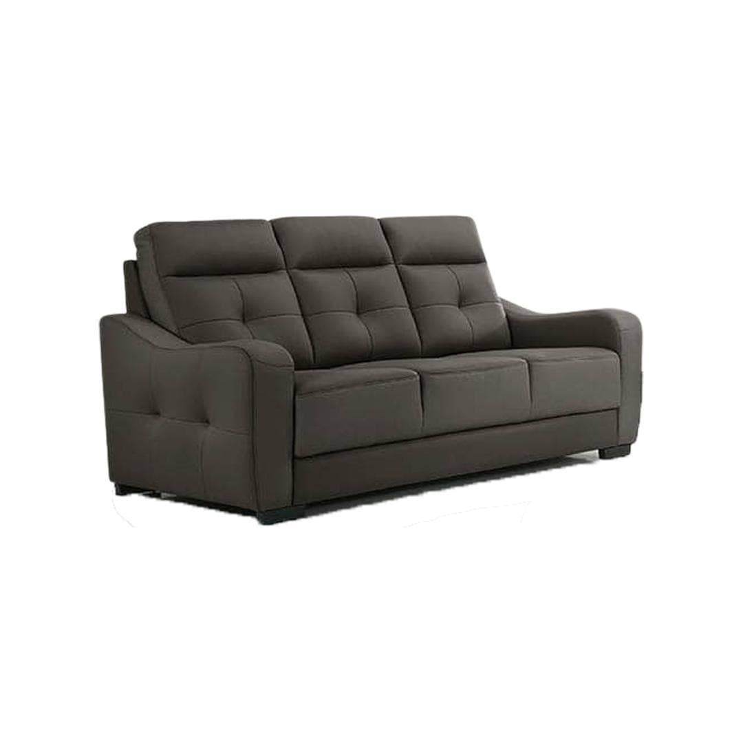 Theodore Dark Grey Leather Sofa