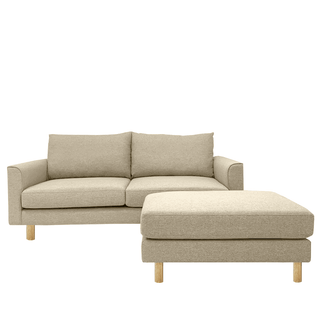 Toby Fabric Sofa With Ottoman by Zest Livings (Eco Clean | Water Repellent) Singapore