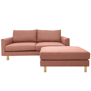 Toby Fabric Sofa With Ottoman by Zest Livings (Eco Clean | Water Repellent) Singapore