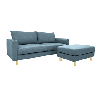 Toby Fabric Sofa With Ottoman by Zest Livings (Eco Clean | Water Repellent) Singapore