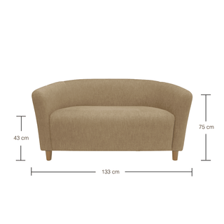 Ton Tub 2 Seater Fabric Sofa by Zest Livings Singapore