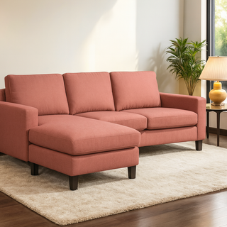 Toshiaki L-Shaped Fabric Storage Sofa Bed