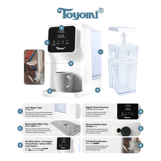 TOYOMI 4.5L Instant Boil Filtered Water Dispenser FB 8845F Singapore