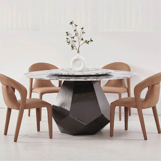 Varindra Sintered Stone Round Dining Table Singapore