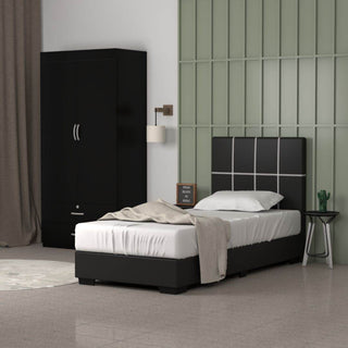 Wayne Bedroom Set (Bed Frame + Mattress + Wardrobe) Singapore