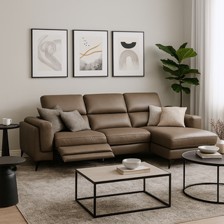 Yuma Genuine Leather Recliner Sofa