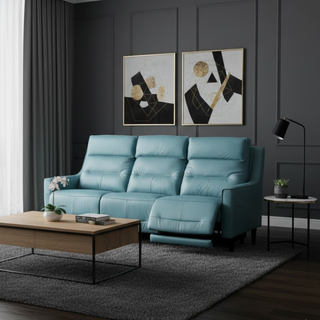 Yura Genuine Leather Recliner Sofa