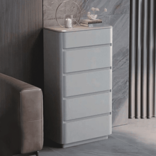 Zanoelle Gloss Grey Chest of Drawers (5 Tier) Singapore