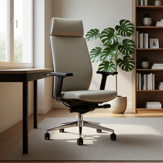 Zeta White PU Office Chair
