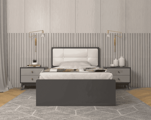 Zion Faux Leather Drawer Bed Singapore