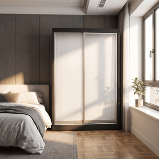 Zooey Walnut 4ft Sliding Wardrobe