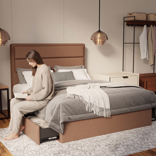 Zorvain Fabric Drawer Bed Frame (Water Repellent & Pet friendly) by Somnuz - Lifestyle