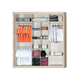 Audrey Modular Wardrobe (White with Frosted Glass) Singapore