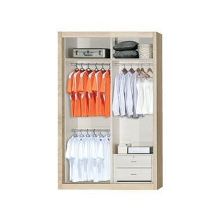 Valkyrie Modular Wardrobe (Light Oak with Frosted Glass) Singapore