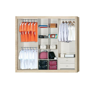 Valkyrie Modular Wardrobe (White with Frosted Glass) Singapore